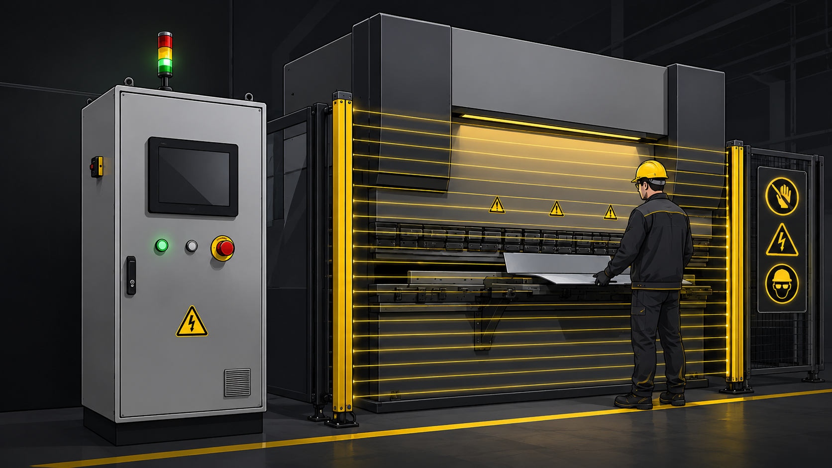 Industrial safety architecture illustration